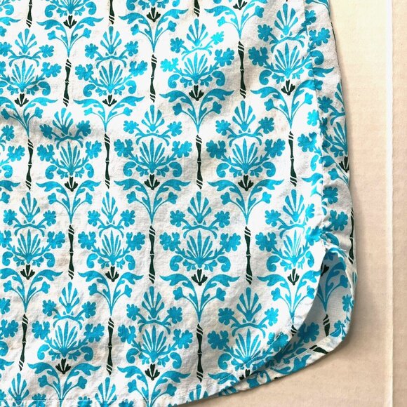 Talbots Button Up Shirt sz L Long Sleeve Cotton Floral Career Office Mature - Picture 4 of 10